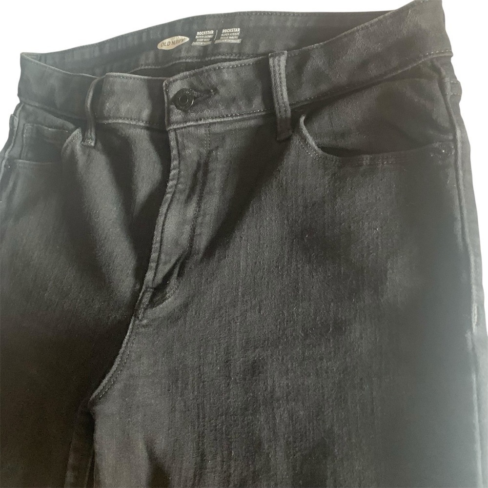Old Navy Jeans Rockstar High-rise Super Skinny Built in Warm Back2School BLK 10 - Picture 4 of 14